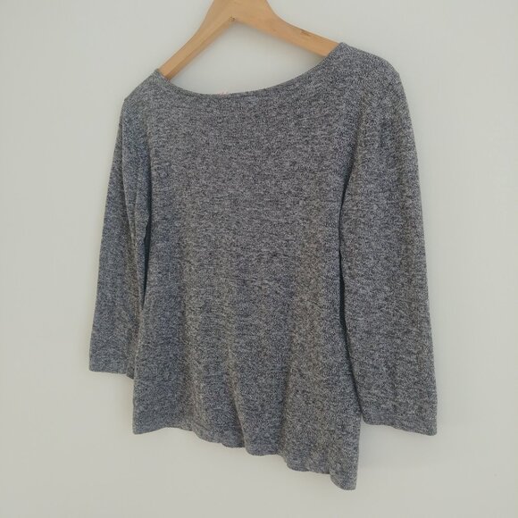 Vintage Liz Claiborne Hong Kong 100% cotton salt and pepper sweater Medium - Picture 6 of 13